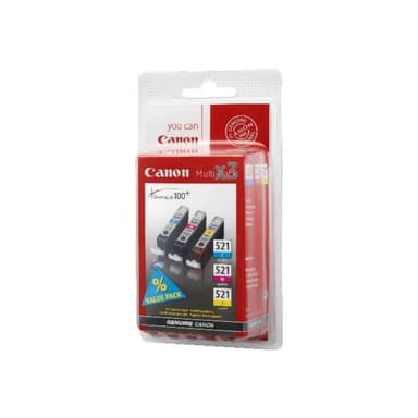 CANON CLI 521 Multipack Gelb, Cyan, Magenta Tintenbehälter