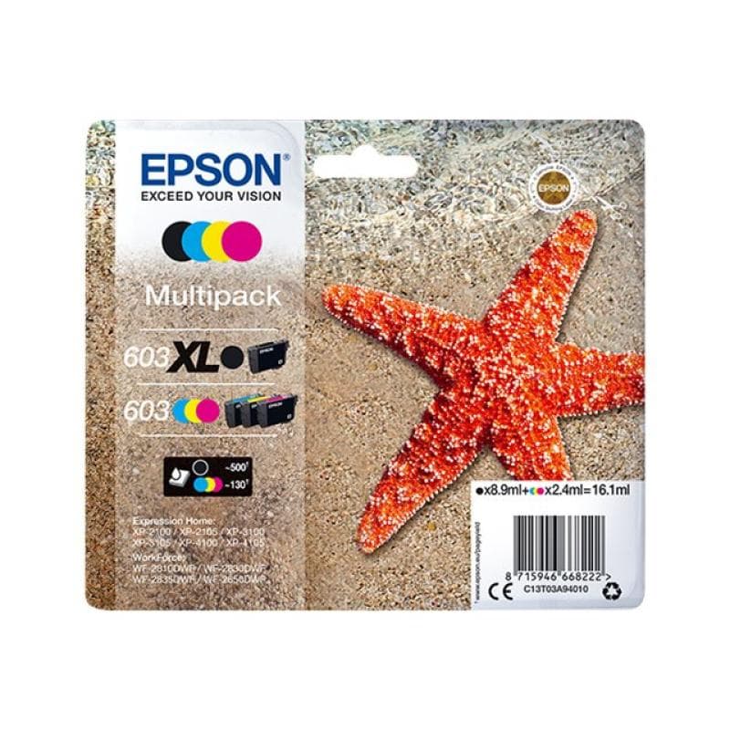 EPSON MULTIPACK 4-COLOURS 603 XL BLK