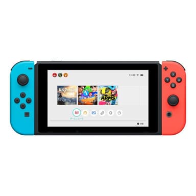 NINTENDO Switch Konsole V2, neon-rot / neon-blau