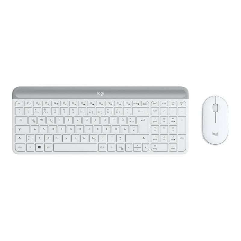 LOGITECH MK470 Slim Combo - kabelloses Tastatur-Maus-Set weiß