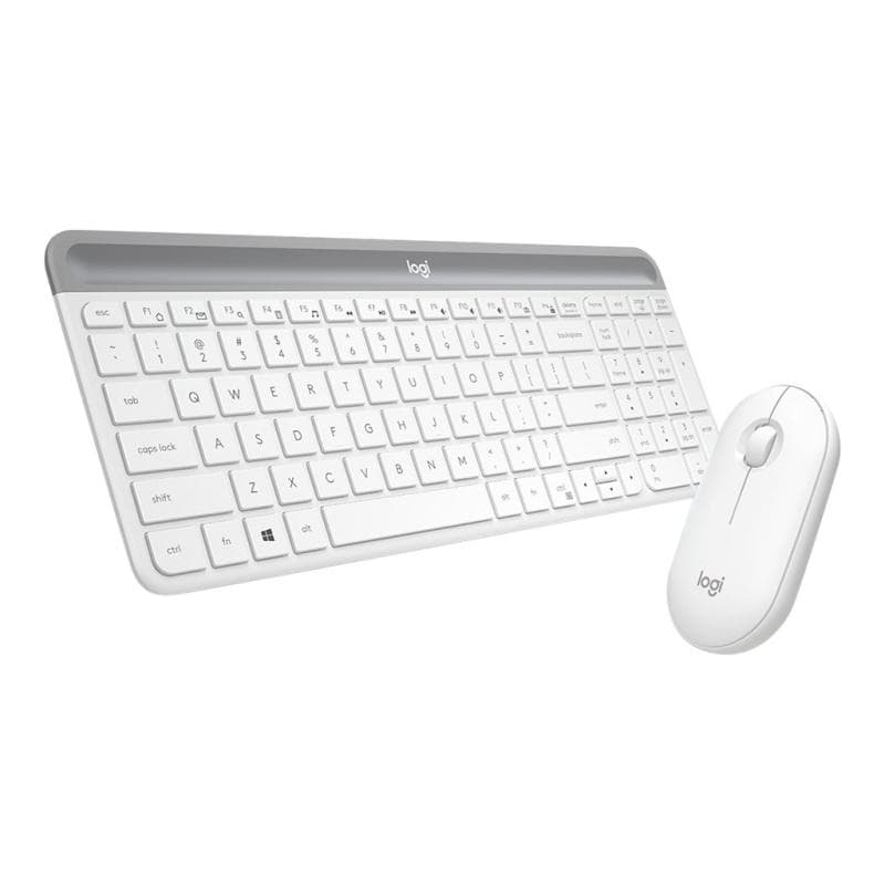 LOGITECH MK470 Slim Combo - kabelloses Tastatur-Maus-Set weiß