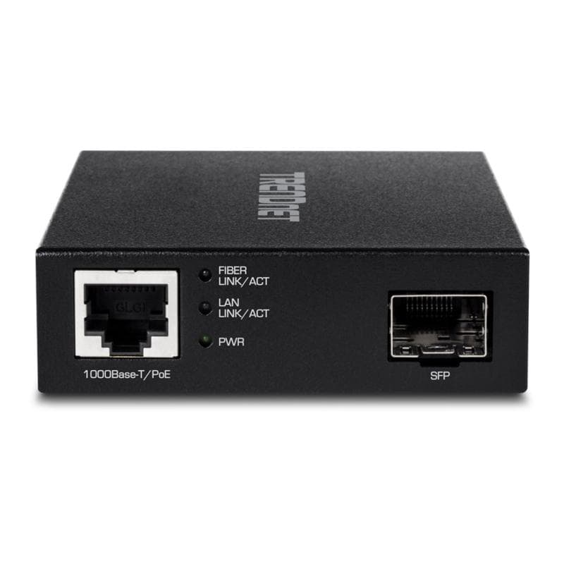 TRENDNET Medienkonverter Glasfaser Gigabit PoE PD SFP