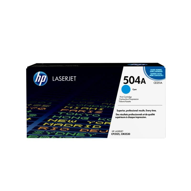HP 504A Cyan LaserJet Tonerpatrone (CE251A)