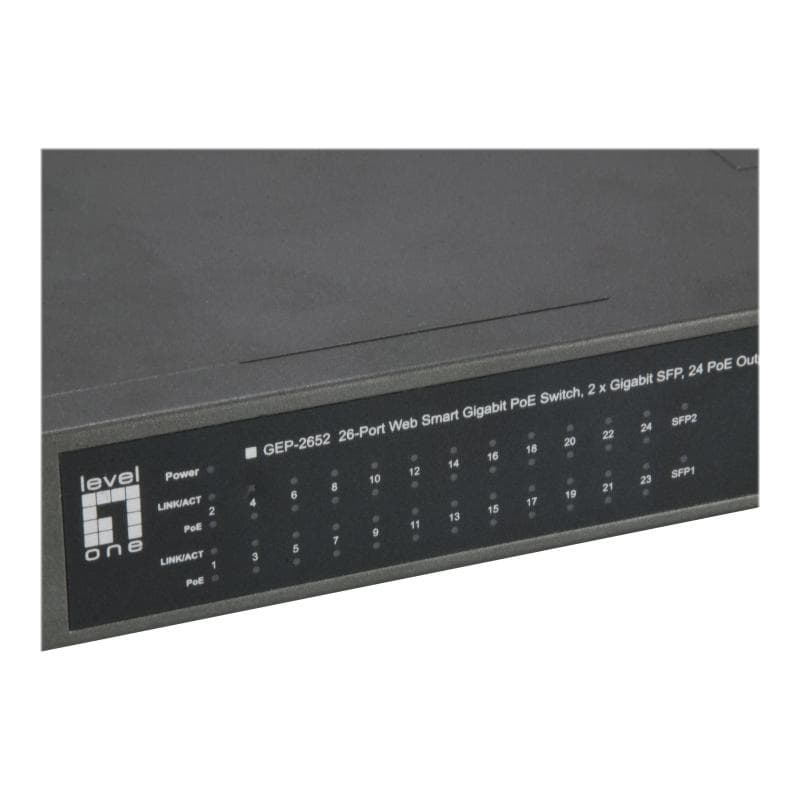 LEVEL ONE LevelOne Switch 24x GE GEP-2651      2xGSFP     370W 24xPoE+
