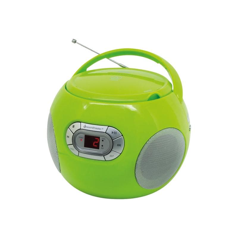 WÖRLEIN Soundmaster SCD2120GR gn/si CD-Boombox UKW,CD,Hörbuchfunktion,Kopfhöreranschl.