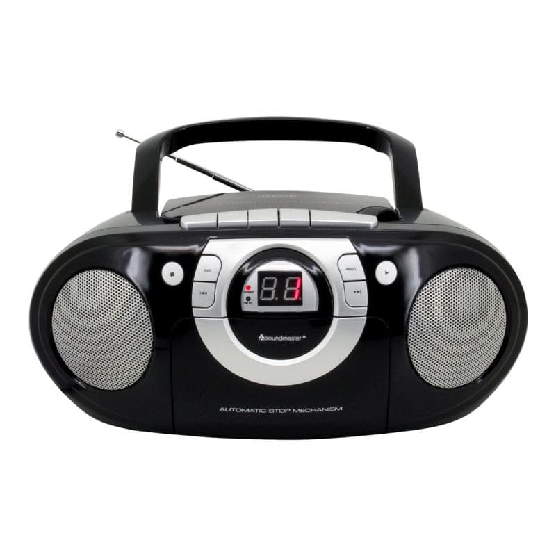WÖRLEIN Soundmaster SCD5100SW sw Radio mit CD UKW,Kassette,AUX,Batt/Netz