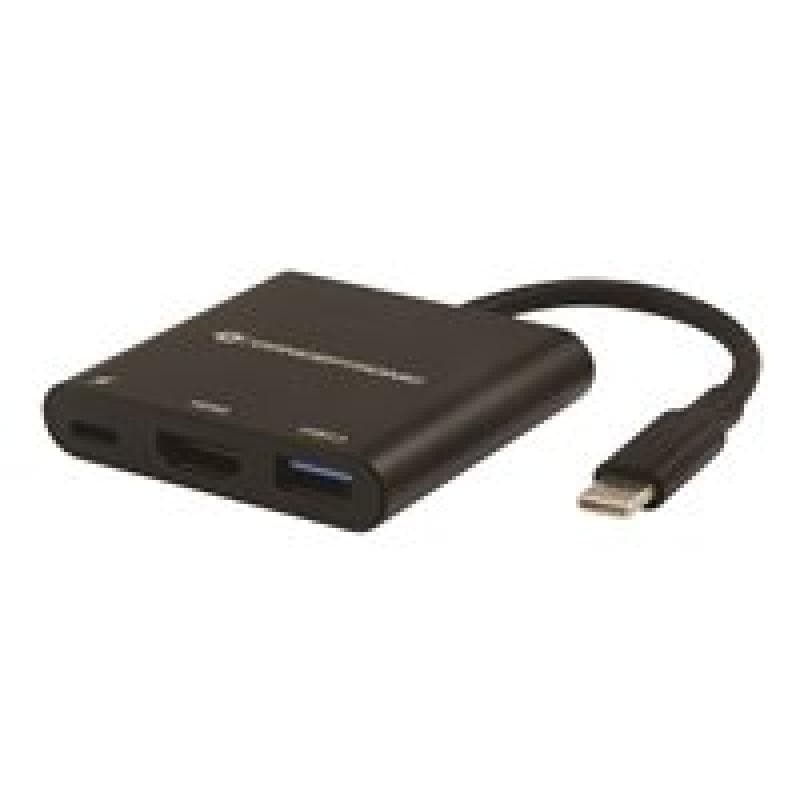 CONCEPTRONIC DONN01B USB-C zu -HDMI-Adapter, schwarz 4k30Hz