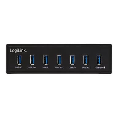 LOGILINK USB HUB 3.0, 7-Port, 5,25″ intern + Schnelladeport