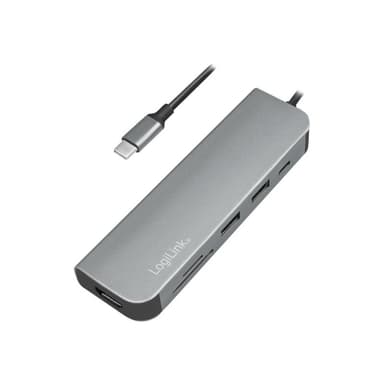 LOGILINK USB-C HUB, HDMI, PD, Kartenleser, USB 3.2 GEN 1x1