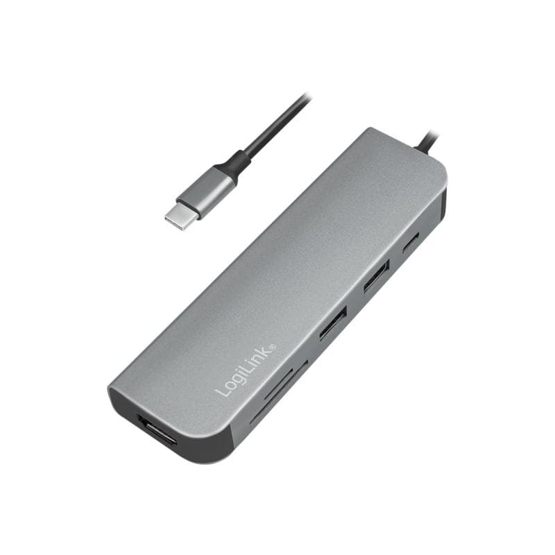 LOGILINK USB-C HUB, HDMI, PD, Kartenleser, USB 3.2 GEN 1x1