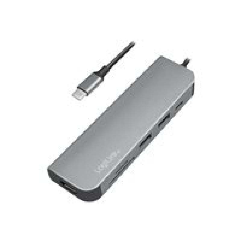 LOGILINK USB-C HUB, HDMI, PD, Kartenleser, USB 3.2 GEN 1x1