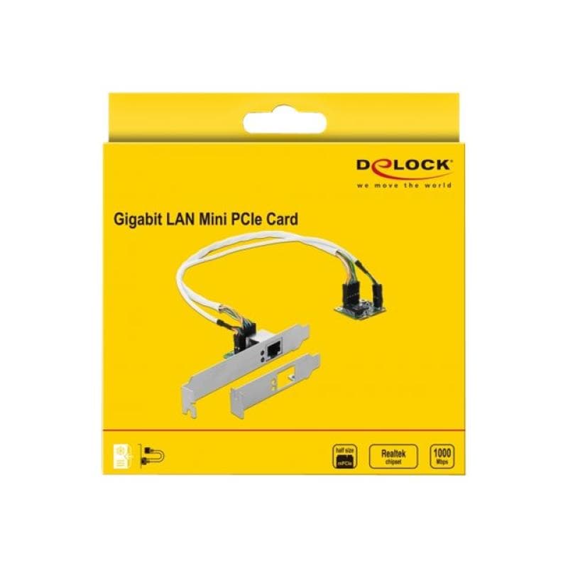DELOCK miniPCle I/O PCle 1x Gigabit Lan