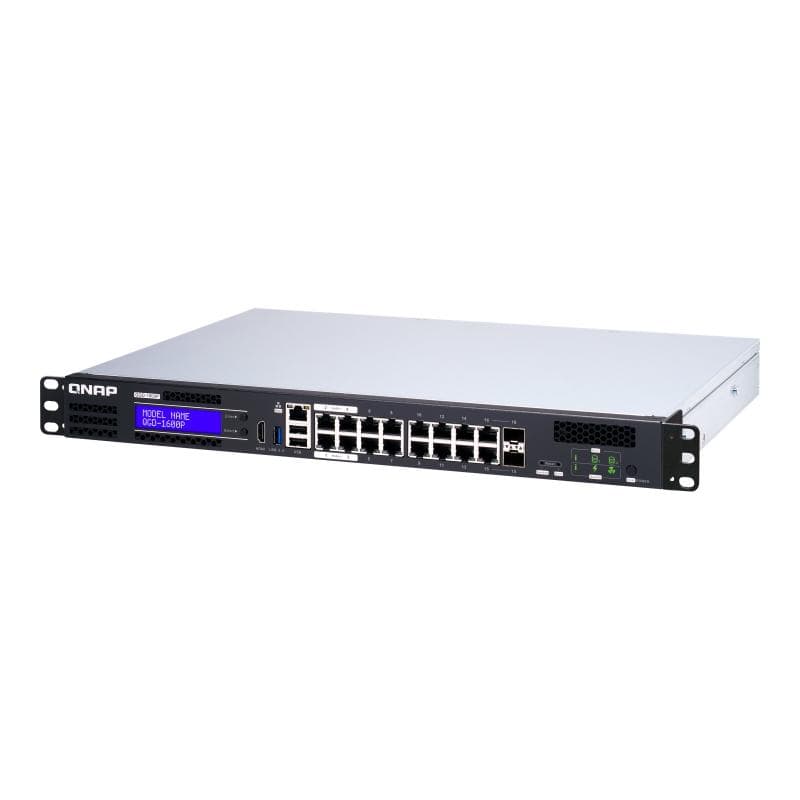 QNAP QGD-1600P-4G QGD-1600P 16x 1GbE PoE Ports mit 2x RJ45 und SFP+ combo ports