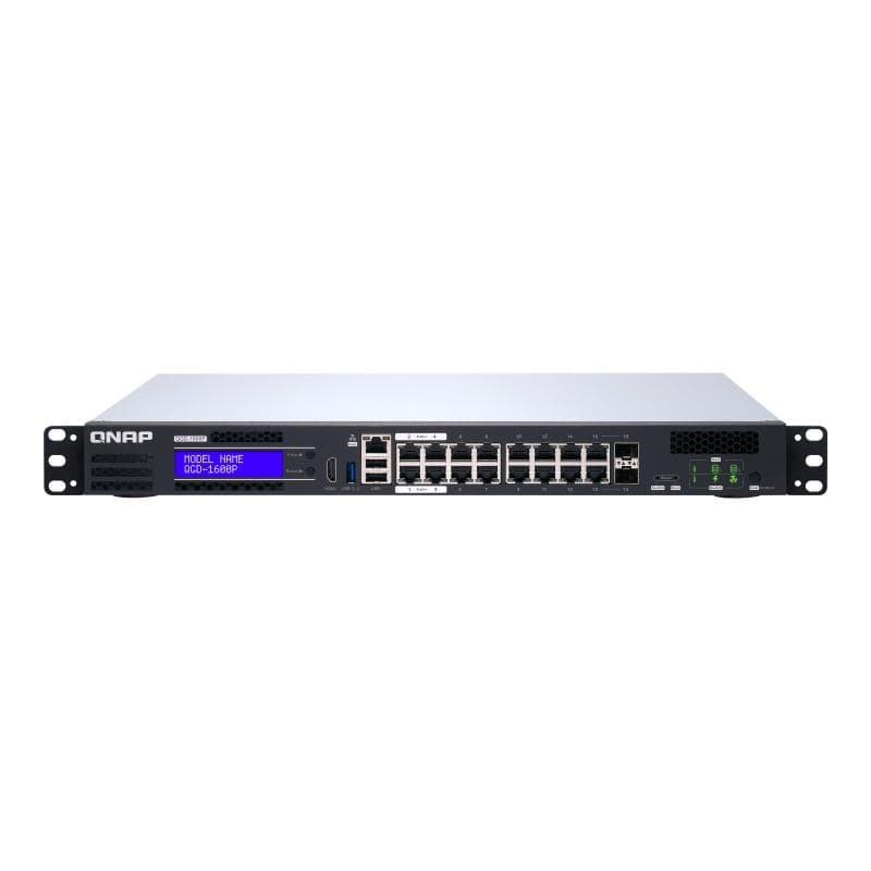 QNAP QGD-1600P-4G QGD-1600P 16x 1GbE PoE Ports mit 2x RJ45 und SFP+ combo ports