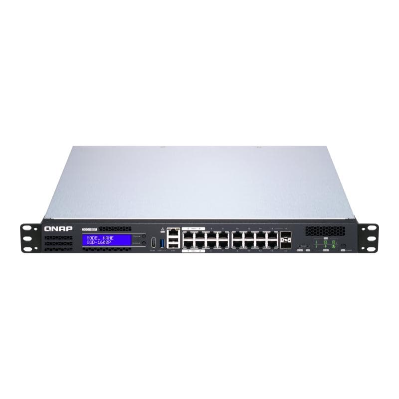 QNAP QGD-1600P-4G QGD-1600P 16x 1GbE PoE Ports mit 2x RJ45 und SFP+ combo ports