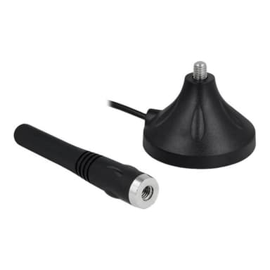 DELOCK LTE Antenne SMA Stecker 2 - 3 dBi 11 cm starr omnidirektional mit magnetischem Standfuss und