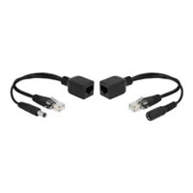 DELOCK Passives PoE Adapter Set RJ45 DC 5,5x2,1mm