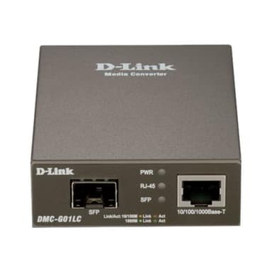 D-LINK Gigabit Ethernet SFP Konverter, 10/100/1000 Mbit/s TP (RJ-45) zu 100/1000 Mbit/s SFP Slot, FD
