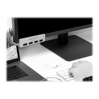 DELOCK Externer USB 3.0 4 Port Hub mit Feststellschraube