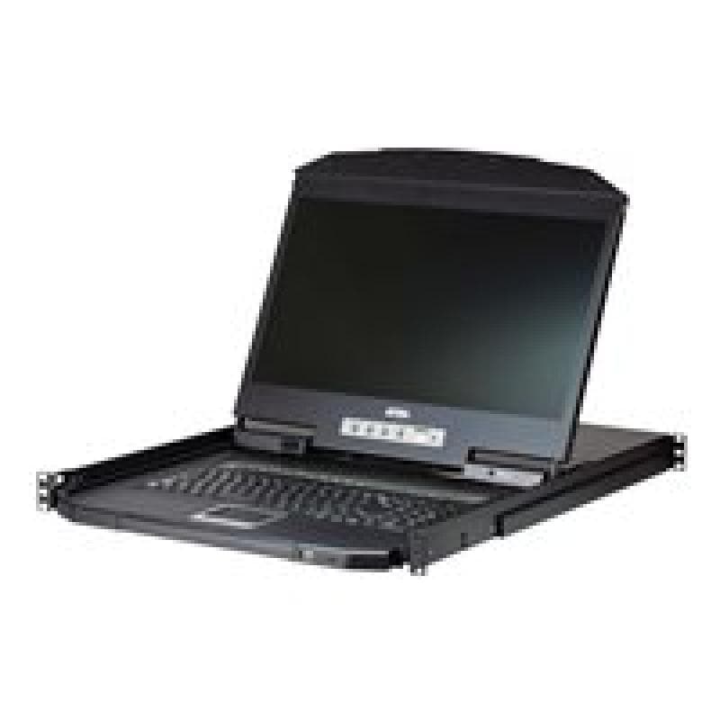 ATEN 16P Short Depth Single Rail LCD KVM Switch