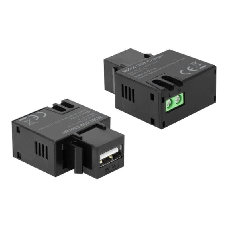 DELOCK Keystone USB Typ-A Lademodul 1 A schwarz