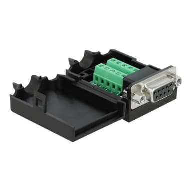 DELOCK Adapter Terminalblock 10 Pin zu Sub-D 9 Pin Buchse mit Gehäuse