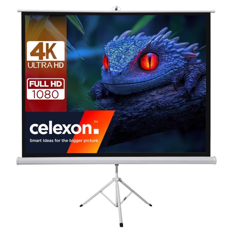 CELEXON Basic Line Stativleinwand 220 x 220cm, Format 1:1