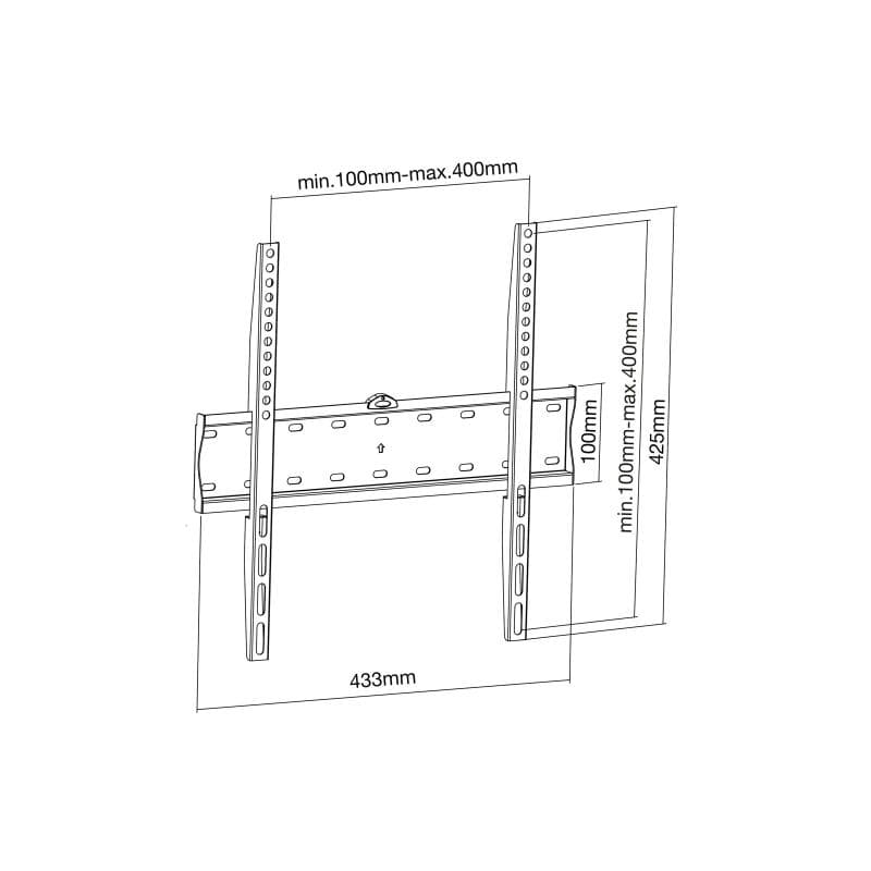 INLINE Basic Wandhalterung, für Flach-TV 81-140cm (32-55″), max. 40kg
