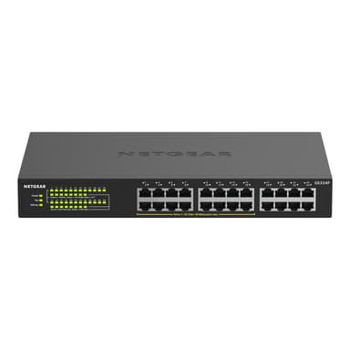 NETGEAR GS324P 24-Port Gigabit Ethernet Unmanaged PoE+ Switch mit 16-Ports PoE+ 190W Budget