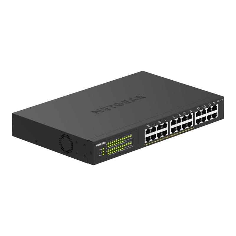 NETGEAR GS324P 24-Port Gigabit Ethernet Unmanaged PoE+ Switch mit 16-Ports PoE+ 190W Budget