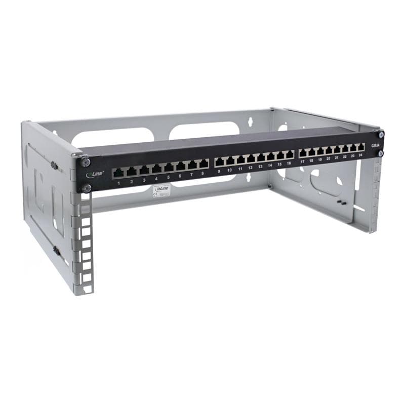 INLINE ® 19″ Rack zur Wandmontage, 4HE, 24-40cm Tiefe, grau