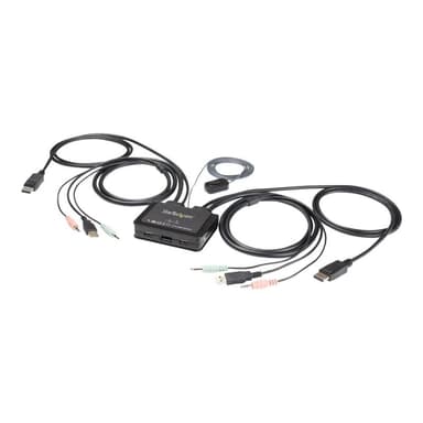 STARTECH.COM SV211DPUA4K USB DisplayPort KVM Switch Unterstützt 35-mm-Audio DisplayPort