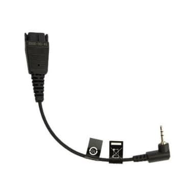 JABRA GN Anschlusskabel QD<>2,5mm Klinke gewinkelter Plug, 15cm  z.B. fuer Panasonic GB500, PLX CA4