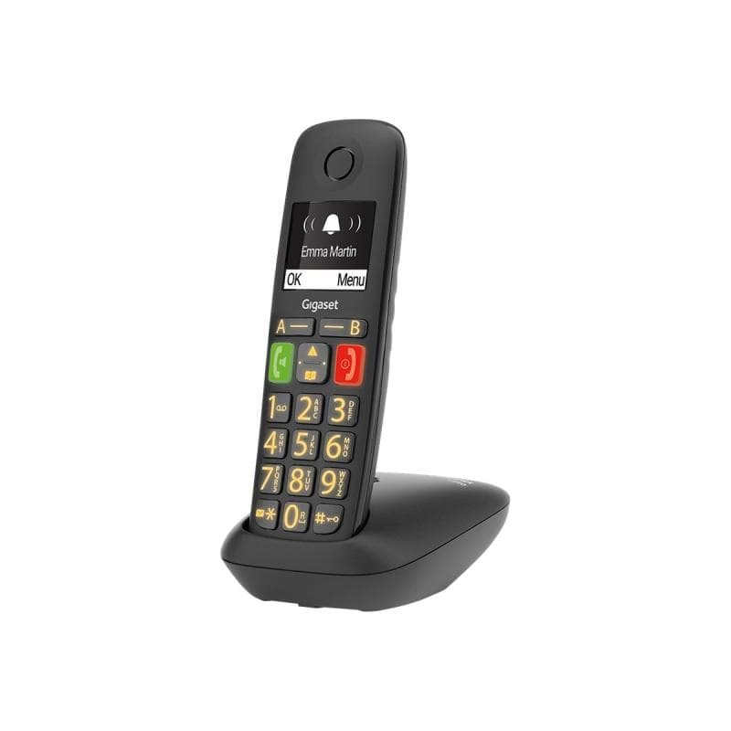 GIGASET E290 schwarz schnurlos analog DECT Grosstaste
