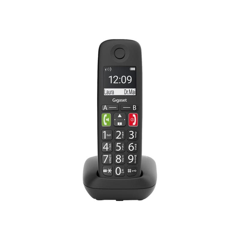 GIGASET E290 schwarz schnurlos analog DECT Grosstaste