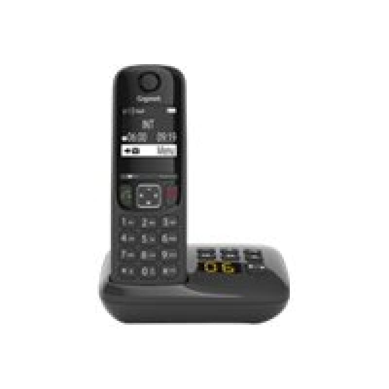 GIGASET A690A Schnurloses Telefon analog Freisprechen, mit Basis, Wahlwiederholung Schwarz