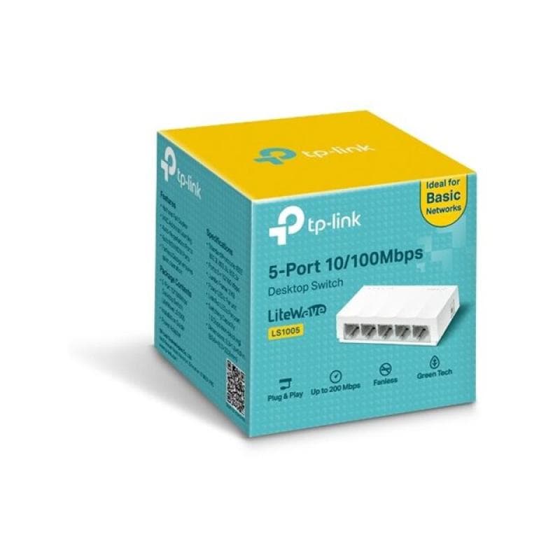 TP-LINK LiteWave 5-Port 10/100 Mbps Desktop Switch Plastic Case