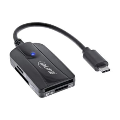 INLINE ® Card Reader USB 3.1 USB-C, für SD/SDHC/SDXC, microSD, UHS-II kompatibel
