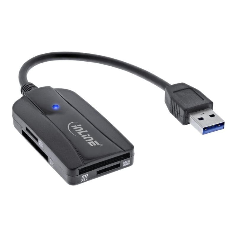 INLINE Card Reader USB 3.1 USB-A , für SD/SDHC/SDXC, microSD, UHS-II kompatibel