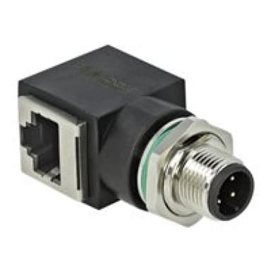 DELOCK Netzwerkadapter M12 4 Pin D-kodiert Stecker zu RJ45 Buchse (66313)