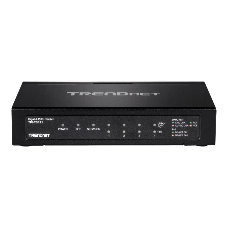 TRENDNET Switch  6 Port Gbit PoE+ 65W Metall