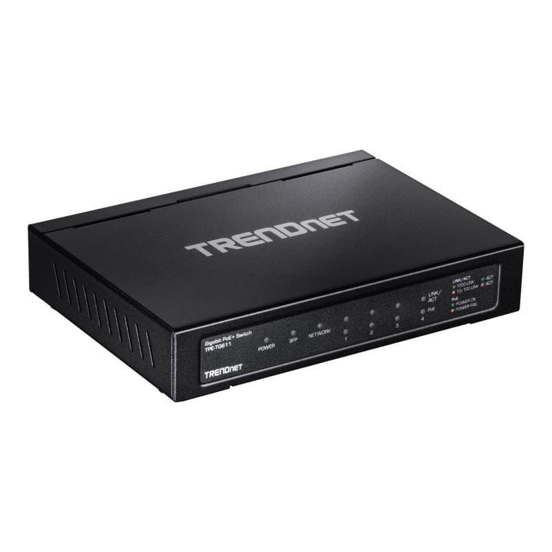 TRENDNET Switch  6 Port Gbit PoE+ 65W Metall