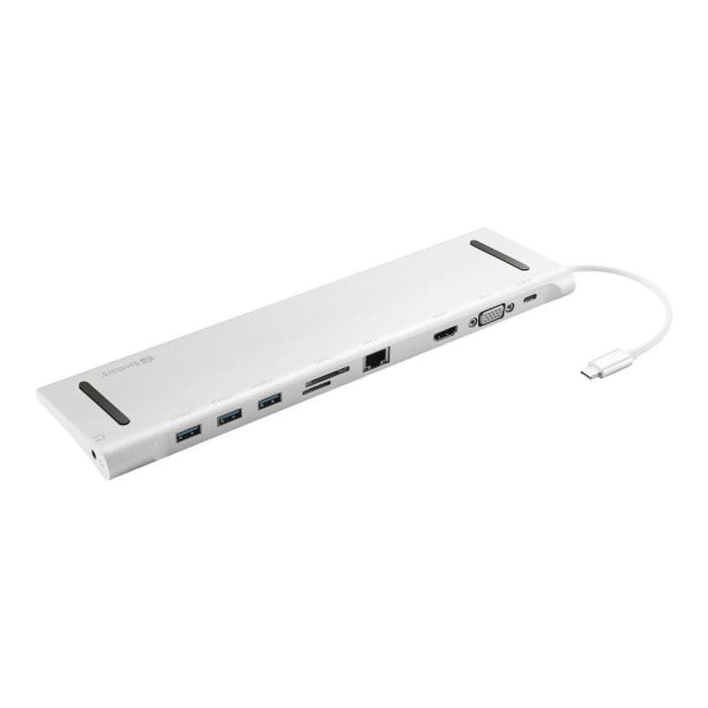 SANDBERG USB-C 10-in-1 Docking Station - Verkabelt - USB 3.0 (3.1 Gen 1) Type-C - 100 W - 10,100,100