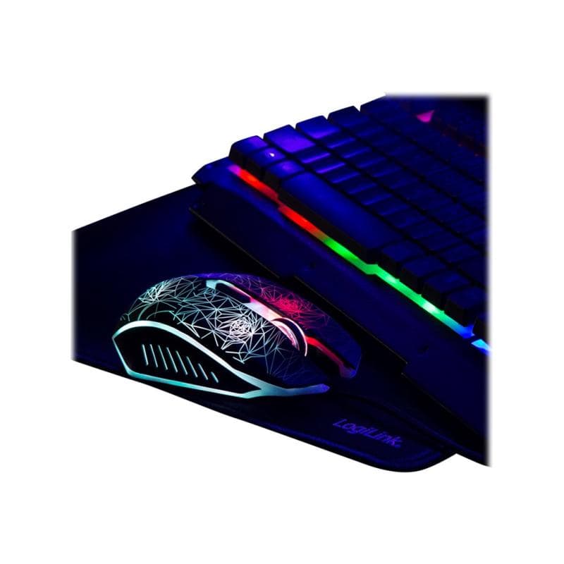 LOGILINK Keyboard und Mouse plus Mauspad LogiLink Gaming Combo Set (ID0185)