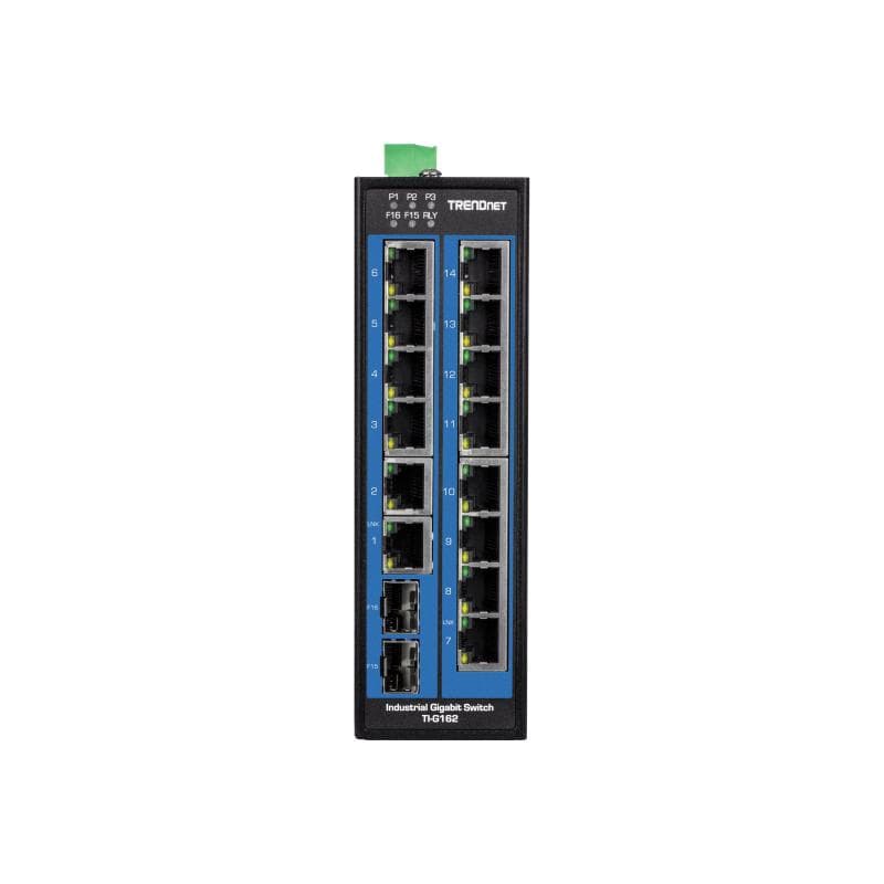 TRENDNET Industrie Switch 16Port Gbit DIN-Rail