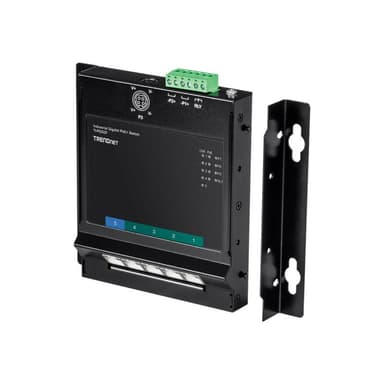 TRENDNET Industrie Switch 5 Port Fast Eth. PoE+ L2 DIN-Rai