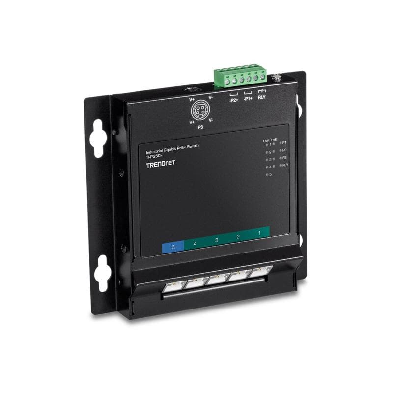 TRENDNET Industrie Switch 5 Port Fast Eth. PoE+ L2 DIN-Rai