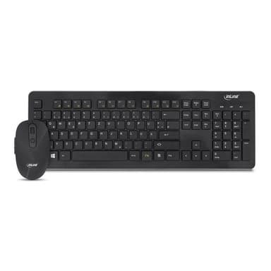 INLINE Design Desktop - Tastatur-Maus Set - USB 2,4GHz Funk - DE Layout