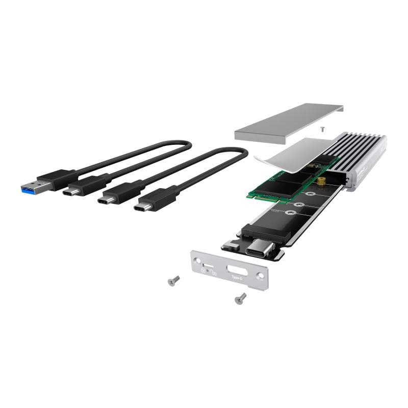 ICY BOX IB-1817Ma-C31 M.2 PCIe SSD Aluminiumgehäuse, USB 3.1 Type-C, M-Key Sockel