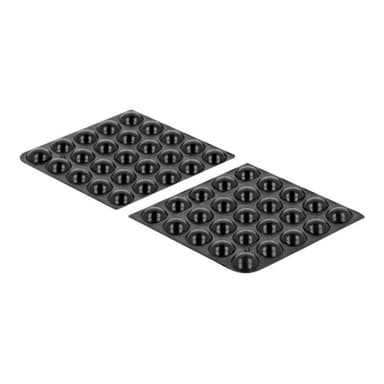 DELOCK Gummifüße rund selbstklebend 10 x 3 mm 50 Stück schwarz